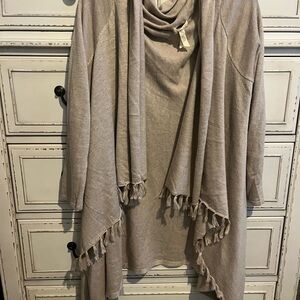 Matilda Jane Tan Cardigan with Fringe